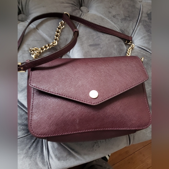Michael Kors Handbags - Michael Kors Small Crossbody Burgundy Chain Strap Women's Bag